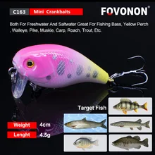 FOVONON плавающий воблер (Wobbler) Глубокий рыболовная приманка с Crankbait Приманка Джеркбейт окунь Pesca мини рыболовные приманки, наживки FOVONON плавающий воблер (Wobbler) Глубокий рыболовная приманка с Crankbait Приманка Джеркбейт окунь Pesca мини рыболовные приманки, наживки