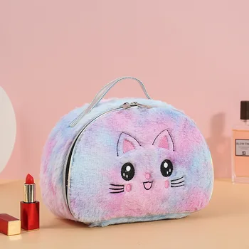 

Velvet Portable Zipper Cosmetic Bag Cartoon Beauty Case Make Up Purse Organizer Storage Travel Wash Pouch For Women and Girl