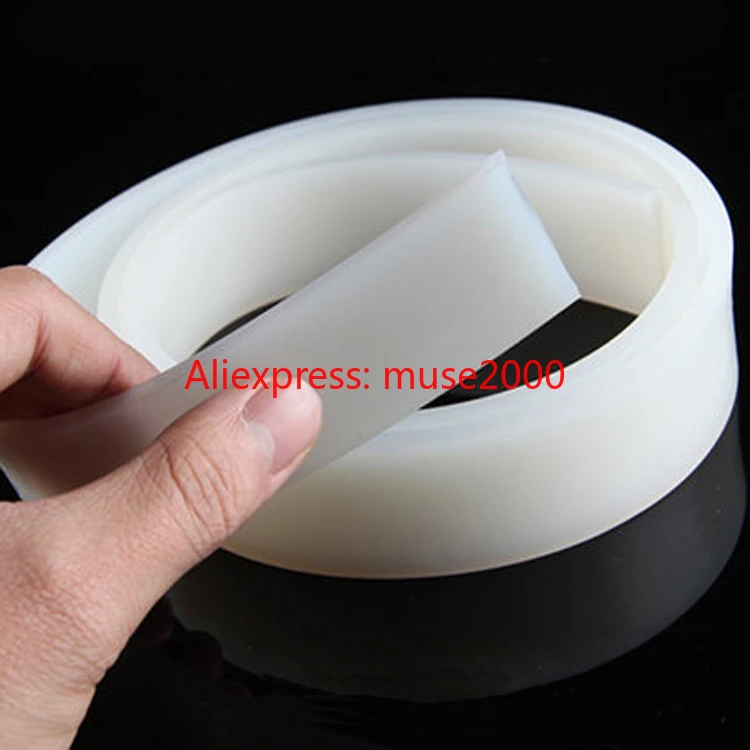 White Silicone Square Sponge Flat Strip Foamed Rubber Non-Slip Sealing Strip 
