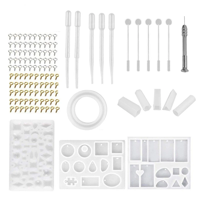 

Diy Jewelry Casting Molds Tools Set Silicone Resin Molds for Epoxy Resin, Uv Resin, Resin Jewelry Molds for Jewelry Craft Making