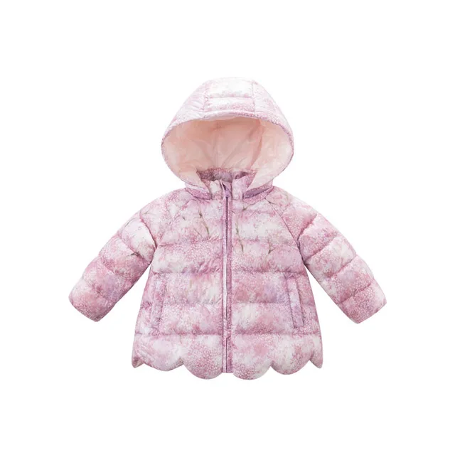 Dave bella/Зимний пуховик для маленьких девочек Детская верхняя одежда на утином пуху 90% года модное пальто - Цвет: DBJ7314