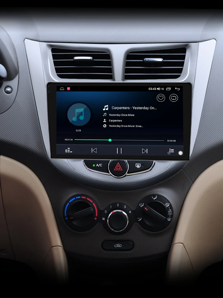 Автомобильное радио Joying 9 дюймов Android 10 для Hyundai Solaris Verna 2010 2015 Carplay Авто DSP сабвуфер