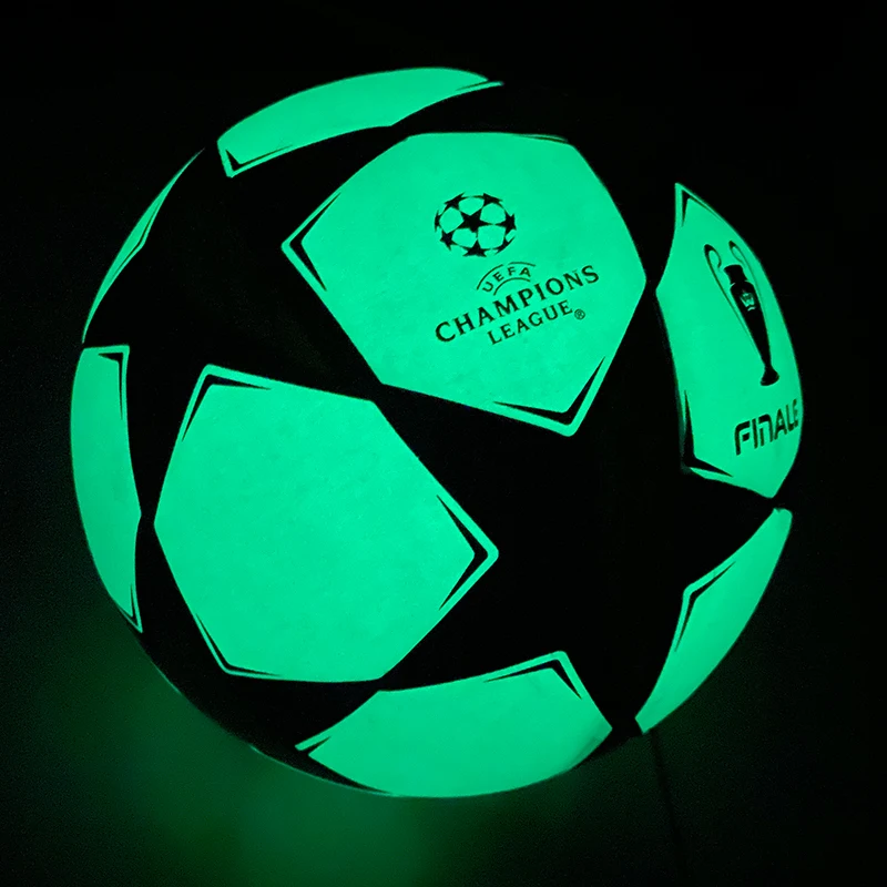 Professional Seamless Luminous Soccer Ball Size 4 /5 League Match Training Football Game Balls futbol voetbal bola de futebol
