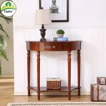 

TieHo European-style Solid wood Console Table With Drawer Porch Table Hallway Wall Side Table Cabinet Small Decoration Table