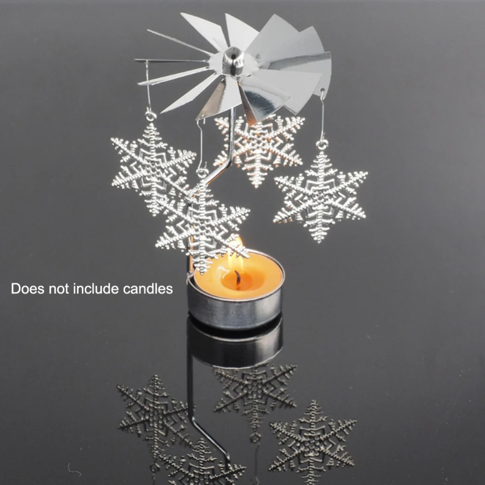 Романтический вращающийся чай свет свечи металлический держатель для чайной свечи карусель домашний Декор Рождественский свадебный подарок