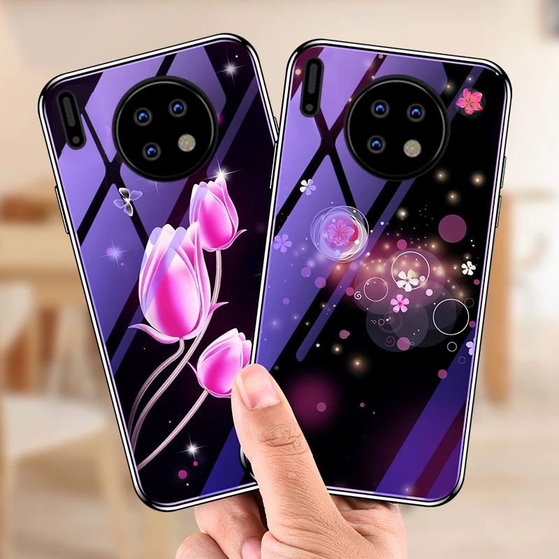 Для huawei mate 30 Pro P30 Lite Nova 4e 4 Чехол Elec-покрытие бампер закаленное стекло чехол для huawei mate 30 чехол синий светильник