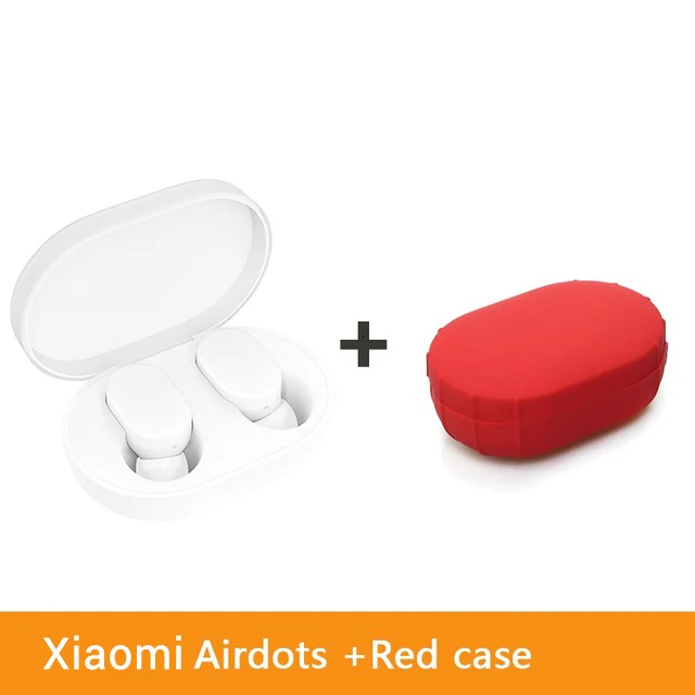 Add Red Box Xiaomi AirDots MIjia TWS Bluetooth 5,0 наушники-вкладыши Молодежная версия стерео бас наушники с микрофоном наушники AI управление - Цвет: Add Red Box