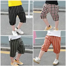 Новые стильные летние штаны для мальчиков повседневные клетчатые шорты в британском стиле хлопковые шорты для мальчиков