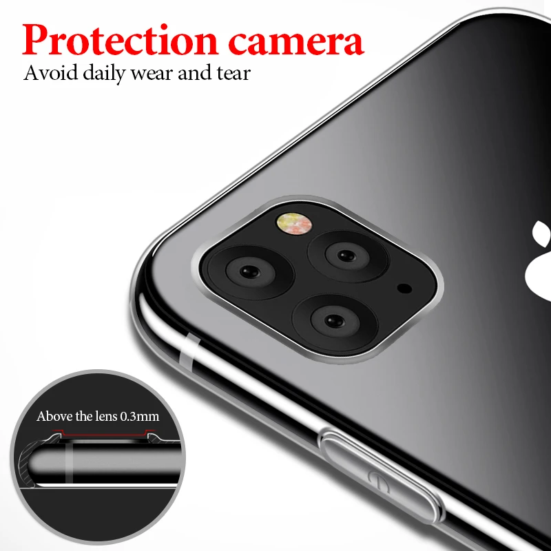 Для iphone 11 Pro X Max XR XS Max 7 7plus чехол для iphone 5 5S SE 5c 6 6s Plus Мягкий прозрачный TPU Ультратонкий чехол для телефона
