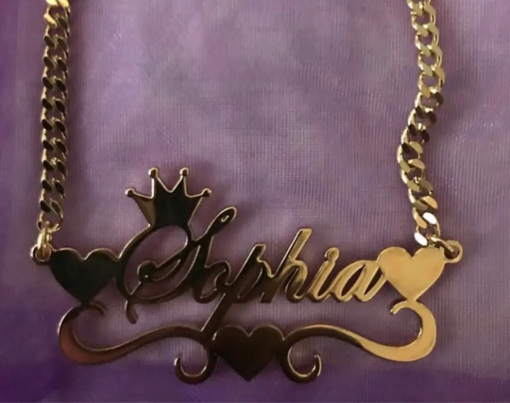 Cuban Chain Personalized Name Pendant 