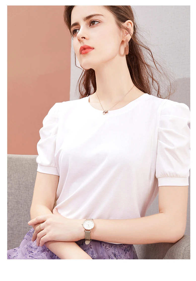 Puff Sleeve T Shirt Women Short Sleeve T-shirt Cotton 2021 Summer Tops Short Sleeve Woman Clothes Womens Korean Tee Shirt Femme Puff Sleeve T Shirt Women Short Sleeve T-shirt Cotton 2021 Summer Tops Short Sleeve Woman Clothes Womens Korean Tee Shirt Femme
