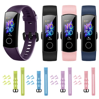 

1PC Multicolor Silicone Watch Band Replacement Bracelet Strap For Huawei Honor Band 5 4 Smart Watch Accessories