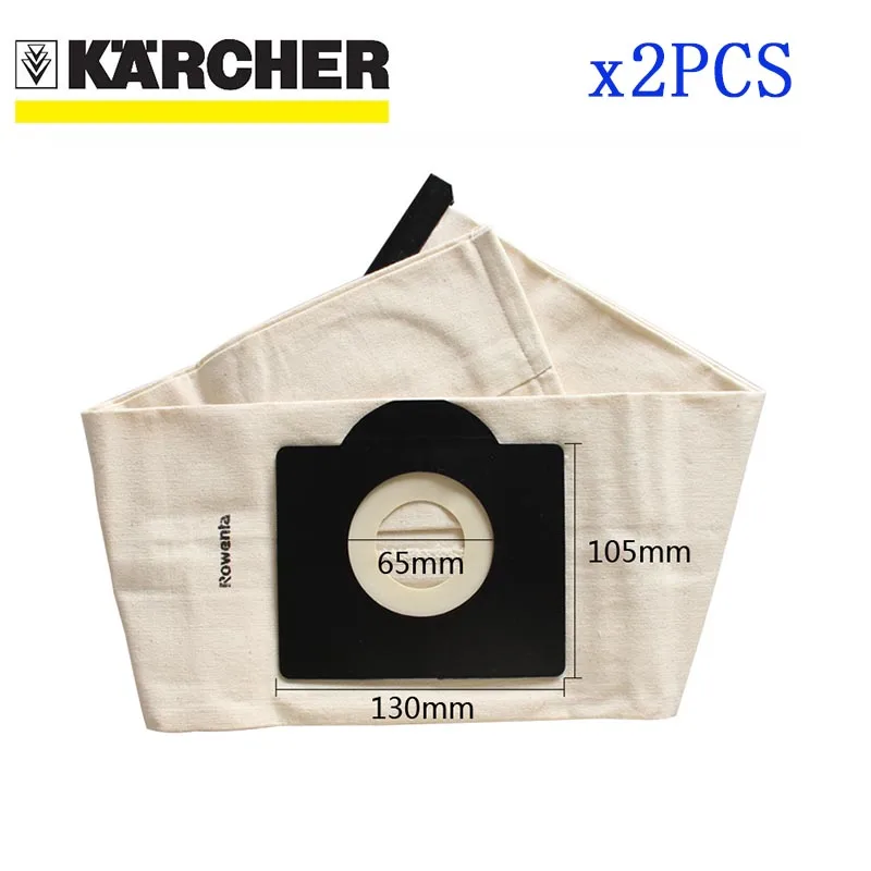 Bolsas De Filtro De Tela Genuinas Para Aspiradora Karcher WD3, SE4001 - Pack De 8 Unidades KFI357