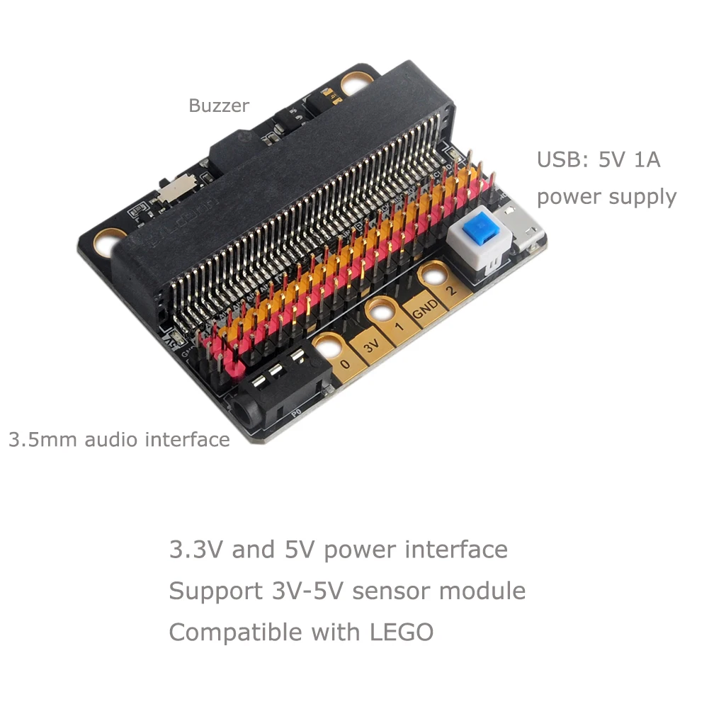 5 шт. для micro:bit microbit GPIO плата расширения IOBIT V2 расширительный адаптер Lego детское