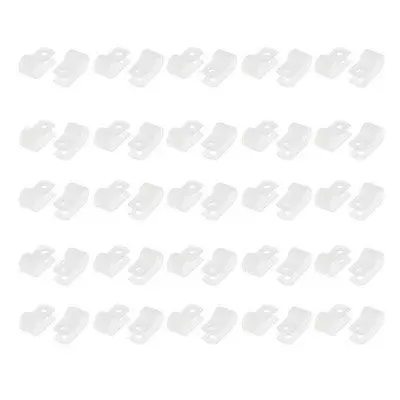 

50 Pcs 9mm Plastic R Shape Wire Cable Hose Tube Mounting Fixing Clamp Clip