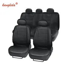 KANGLIDA, 9 шт., водонепроницаемые чехлы для автомобильных сидений из искусственной кожи, авто пылезащитный Защитный чехол для сидений автомобиля, черный чехол, роскошный