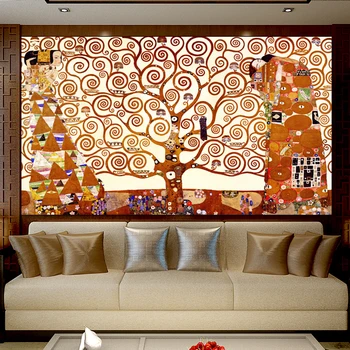 

Hot sell Gustav Klimt Tree of Life Oil Painting on Canvas Posters and Prints Cuadros Wall Art Pictures For Living Room