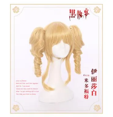 Wig A Аниме Черный дворецкий Elizabeth Ciel Phantomhive цветок свадебное платье костюм для косплея «лолита» элегантная Великолепная Униформа H - Цвет: Wig A