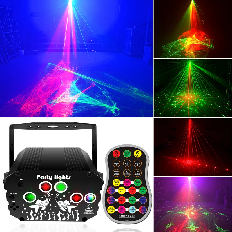 

Рождественские светодиодные узоры для вечерние, лазерный проектор, светильник ектор с голосовым стробоскопическим эффектом, сценическое освещение для вечеринки, шоу, диджея, дома, караоке