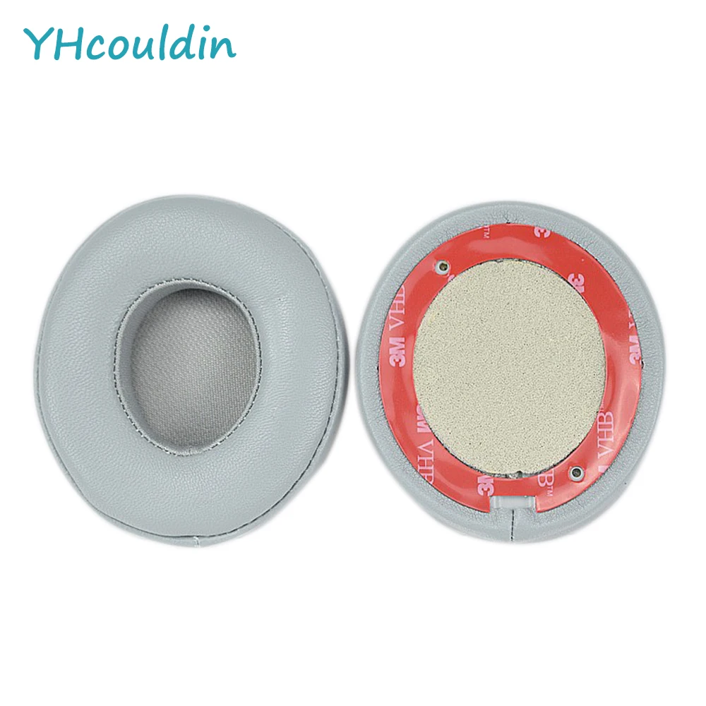 YHcouldin Sheepskin Replacement Ear Pads for Beats Solo 2 and Solo 3 Wireless Bluetooth Headphones Genuine Leather Ear Cushions