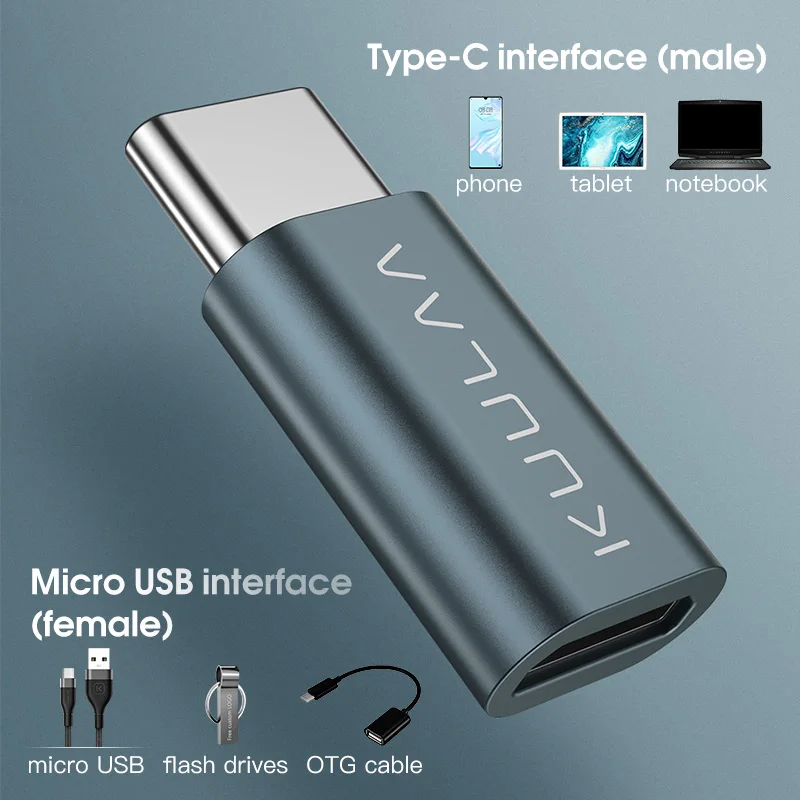 KUULAA USB C адаптер типа OTG C на кабель зарядного устройства микро-usb конвертер для Macbook Pro samsung Galaxy S10 S9 huawei type-C USB OTG