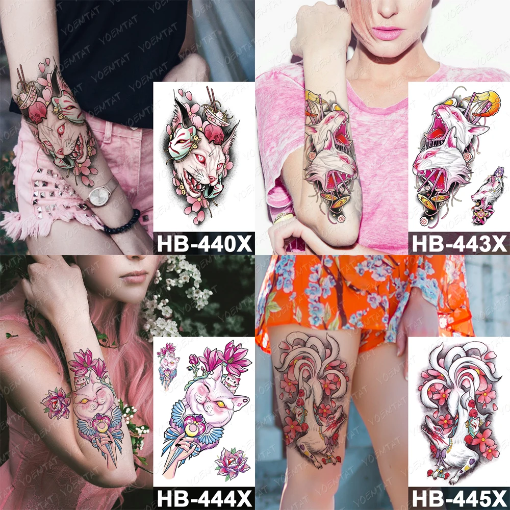 Waterproof Temporary Tattoo Sticker Dark Old School Moth Butterfly Flash Tattoos Snake Rose Body Art Arm Fake Tatoo Women Men