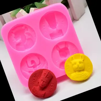 

Egyptian Pharaoh Resin Mold Silicone Fondant Cake Polymer Clay Resin Mold Tools