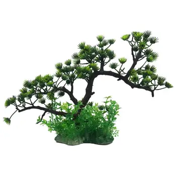 

1pc Pine Tree Realistic Premium Green Plant Fish Tank Aquarium Decoration