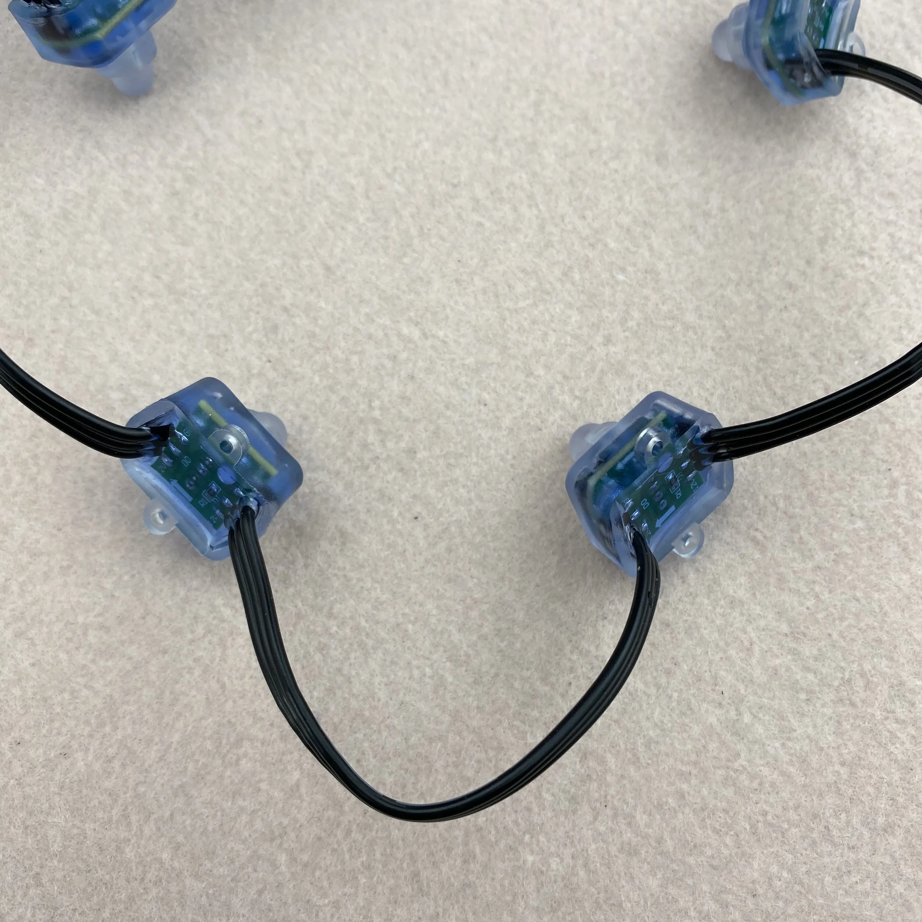 Черный провод DC12V WS2811 светодиодный смарт шнур адресуемый IP68 Номинальный