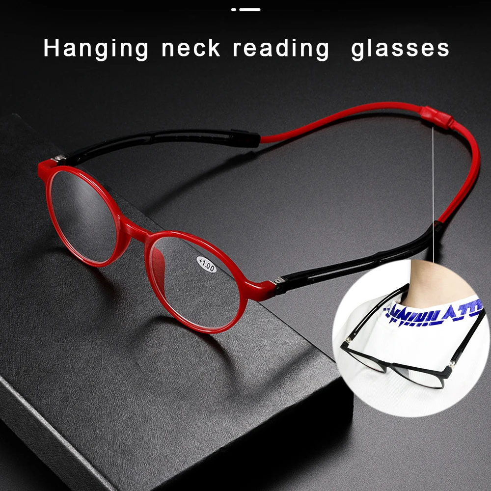 

hanging neck reading glasses women magnet portable presbyopic magnifying glasses magnifier eyewear for men