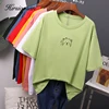 Hirsionsan Kawaii Summer T Shirt Women 2022 New O Neck Oversized Tees 100% Cotton Loose Tees Soft Casual Female Tops 7 Colors ► Photo 3/6