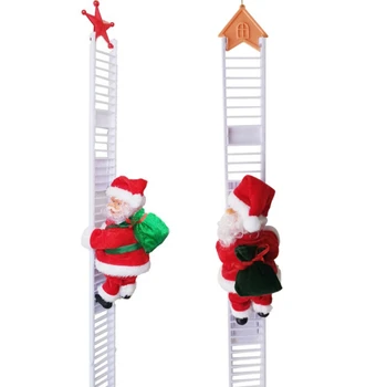 

Christmas Hanging Decoration Santa Claus Electric Climbing Ladder Doll Christmas Tree Home Party Decoration Gift 2020*