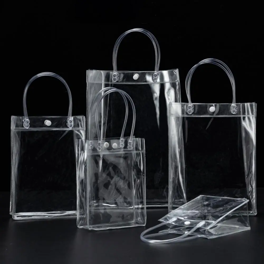 PVC Transparent Leak-proof Refrigerated Champagne Red Wine Bottle Ice Tote Bag