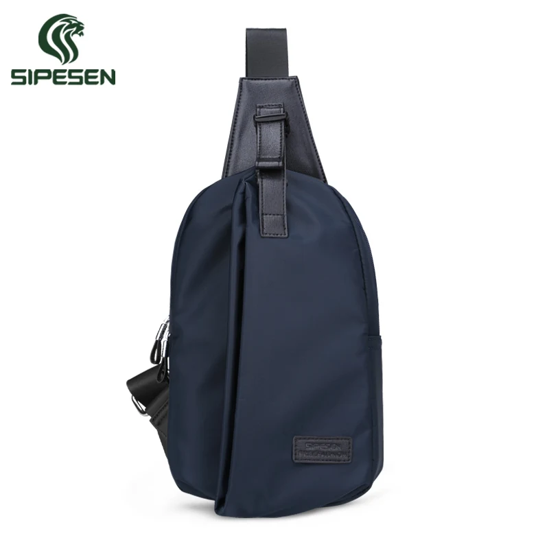 blue Zoger Japanese street chest bag men's tide brand men's shoulder bag Messenger bag tooling function wind bag fashion Oxford backp - Цвет: blue