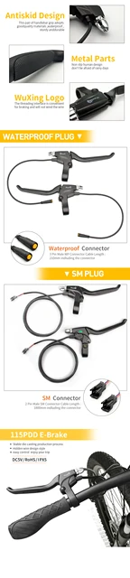 L-faster Manopola Freni Wuxing 115PDD Con Specchietti - Per E-Bike E Scooter, Jack Integrato - Foto 6