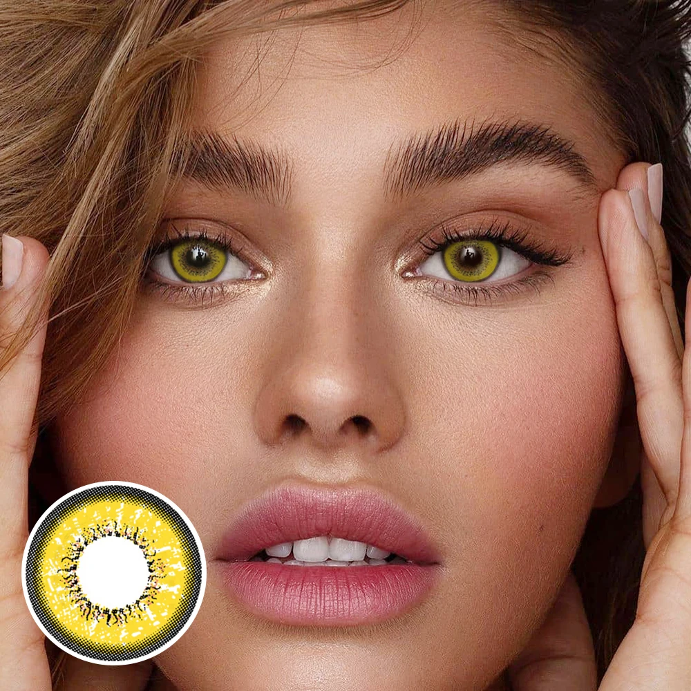 

Love Words Big Eye Makeup Contact lens Soft Color Contact Lenses 1 Pair=2PCS Colored Eye Lenses