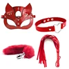 Cosplay whip eye mask metal anal plug tail sexy half face mask BDSM erotic anal plug couple sex toys stage performance props 1