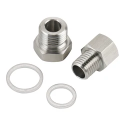 H2CNC m12x1, 5 + m16x1, 5 filetage mâle en acier inoxydable pour LS pression d'huile moteur/liquide de refroidissement jauge de température adaptateurs de raccord Kit d'échange 