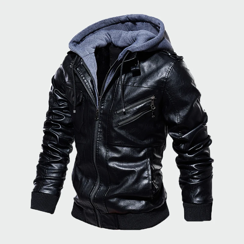 Новая Осенняя мужская модная кожаная куртка мужская повседневная мотоциклетная крутая куртка из искусственной кожи байкерское кожаное пальто брендовая одежда 4XL ML349