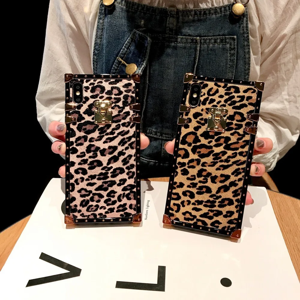 

Luxury Leopard print case for iPhone XS MAX Waterproof phone for iphone X women 11 Pro Max XR 7 8 plus Anti-fall 6 6s 6splus
