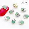 10pcs/pack 3d Crystal Nail Stones 8.6*7.6cm Gold Bottom AB Protein Glitter Diamond Pile Drill Alloy Nail Jewerly Rhinestones#11 3