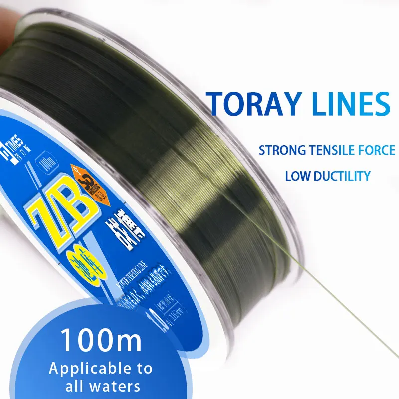 

100m daiwa monofilament fishing Super Strong Fishing Line Japan Monofilament Nylon leader Line 2-35LB
