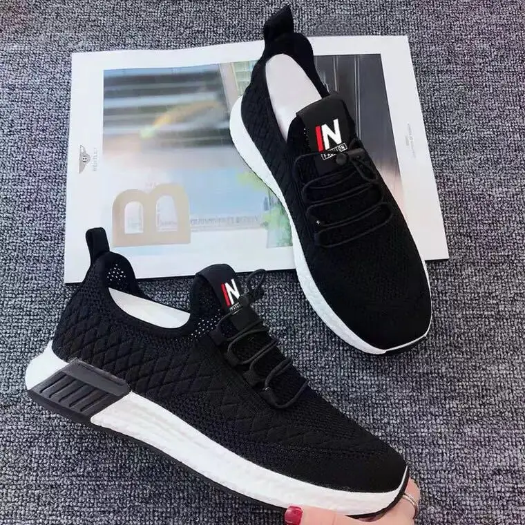 

2019 New Style Athletic Shoes Korean-style Fly Woven Fashion Casual Shoes MEN'S SHOES Summer Outdoor Versatile Running Shoes