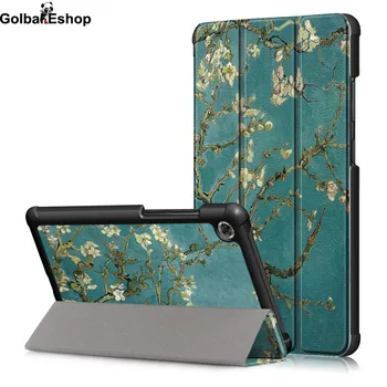 

Case for Lenovo Tab M7 Tb-7305x Tb-7305i Tb-7305f Smart Cover Slim Magnetic Folding Stand Skin Shell Gift Tempered Glass Film