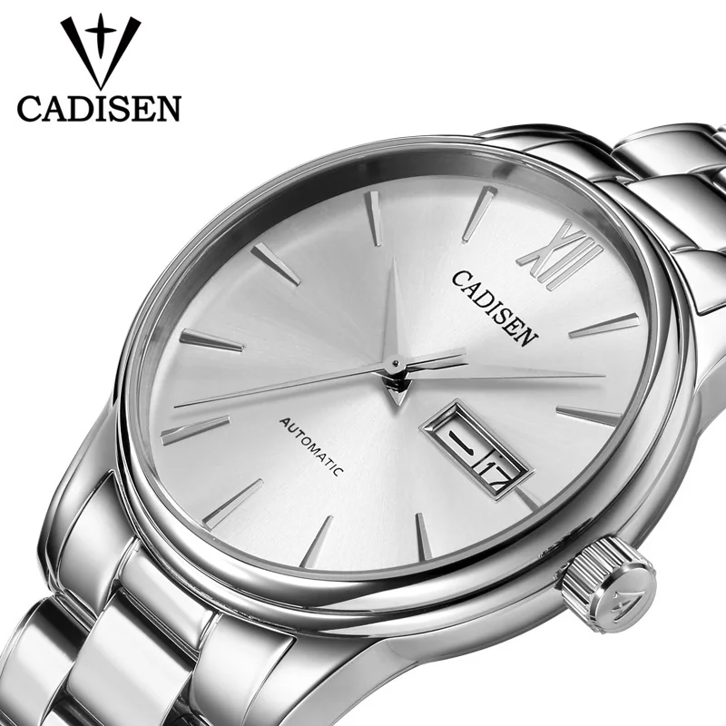US $56.10 CADISEN 2020 Official Original Luxury Brand Mens Automatic Mechanical Watch 5ATM Sports Watch Waterproof Calendar Masculine