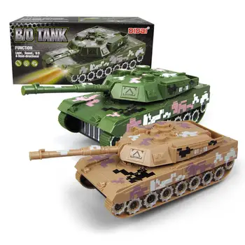 

Electric 360 Rotation Camo Tank Vehicle with LED Music Interactive Kids Toy Gift Dynamic music with flashing LED funny to play