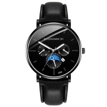 

New Men's Watches Hot Sale Casual Personality Luminous Wrist Watch Fashion Student Mens Leather Quartz Watch Relogio Masculino