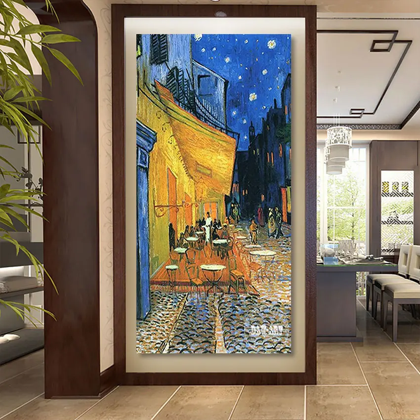 

Современный настенный постер с ночным пейзажем, абстрактная уличная картина маслом, артикул отеля, Декор без рамы для гостиной