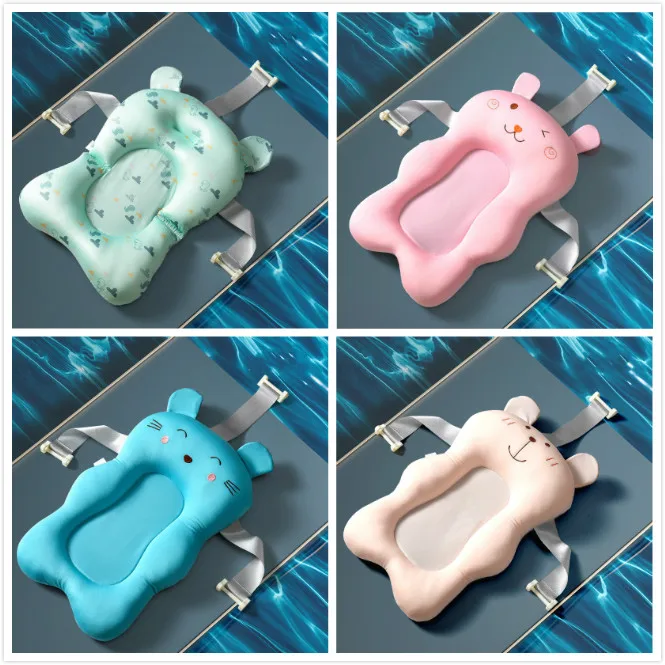 

Baby Bath Seat Mat Baby Bath Tub Newborn Bathtub Pillow Infant Body Cushion Children Bath Net Bath Rack Baby Non-slip Bath Mat