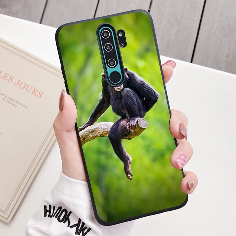 Monkey Gorilla Ape Baby black Silicone Phone Case For Redmi note 9 8 7 Pro S 8T 7A Cover xiaomi leather case cover